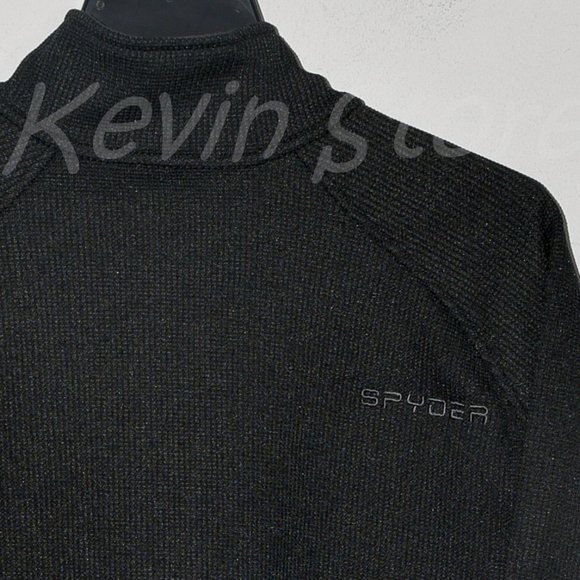 BLACK NWT Spyder Men’s Half (1/2) Zip‎ Jacket - Picture 5 of 8